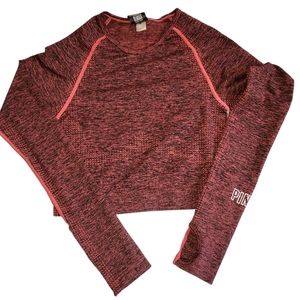 Pink victoria secret gym top